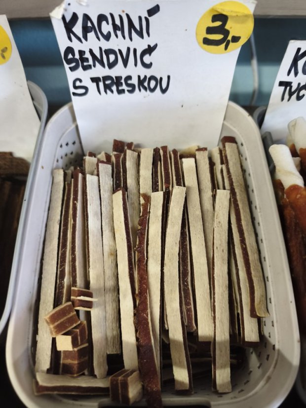 Kachní sendvič s treskou