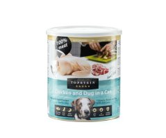 Konzerva pro psy Topstein Kuře a vemeno v plechu 800g