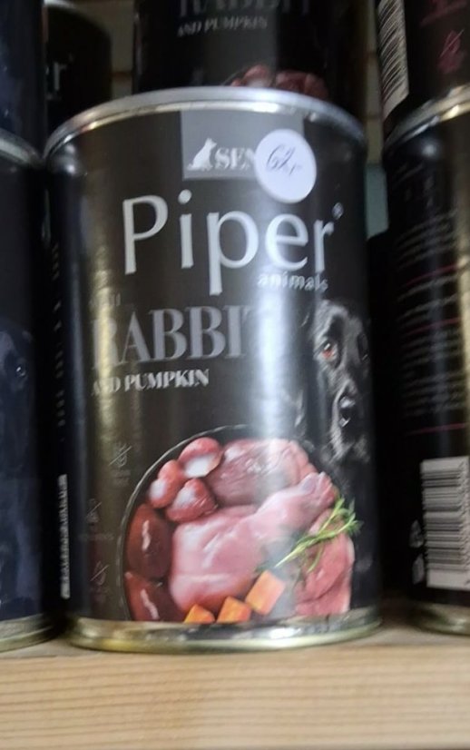 PIPER s králíkem a dýní, konzerva pro psy 400g PIPER s králíkem a dýní, konzerva pro psy 400g