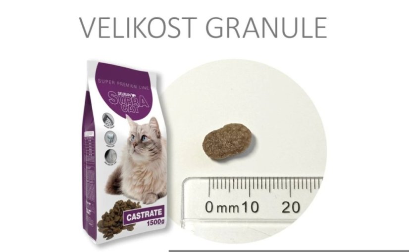Delikan Supra Cat Castrate - 1ks: 1,5Kg, Záruční doba: 24 měsíců