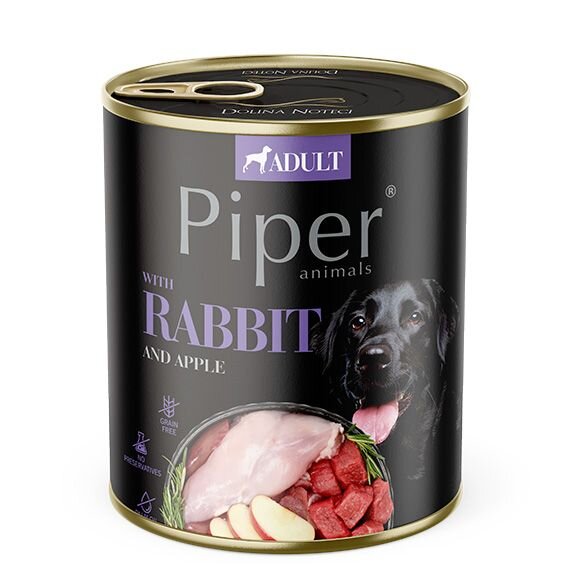 PIPER s králíkem a jablkem, konzerva pro psy - 1ks: 800g, Záruční doba: 24 měsíců