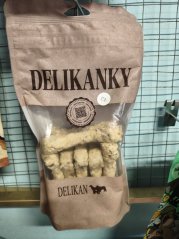 DELIKANKY Naturální kost - DRŠŤKY A BRUSINKY 6 ks