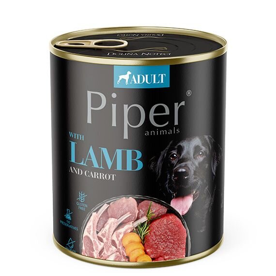 PIPER s jehněčím a mrkví, konzerva pro psy