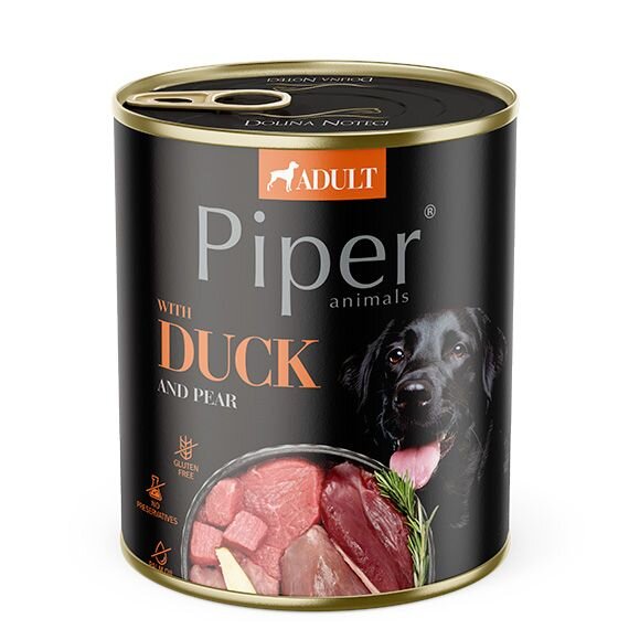 PIPER s kachnou a hruškou, konzerva pro psy PIPER s kachnou a hruškou, konzerva pro psy