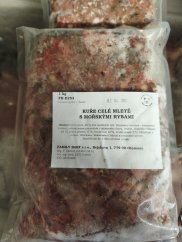 KUŘE CELÉ MLETÉ S MOŘSKÝMI RYBAMI 1KG