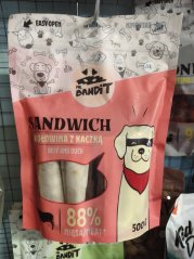 Mr Bandit SANDWICH Hovězí kůže a kachní maso 500g