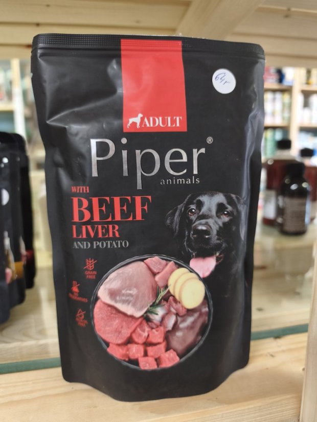 PIPER s hovězími játry a bramborami, kapsička pro psy PIPER s hovězími játry a bramborami, kapsička pro psy