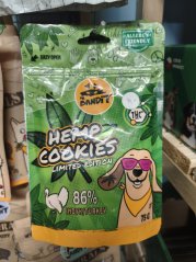 Mr.Bandit HEMP COOKIES TURKEY limited edition  75g - konopné cookies s 86 % krůtího masa