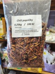 Chilli papričky sušené 0,25Kg