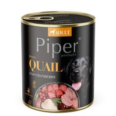PIPER s křepelkou a brusinkami, konzerva pro psy