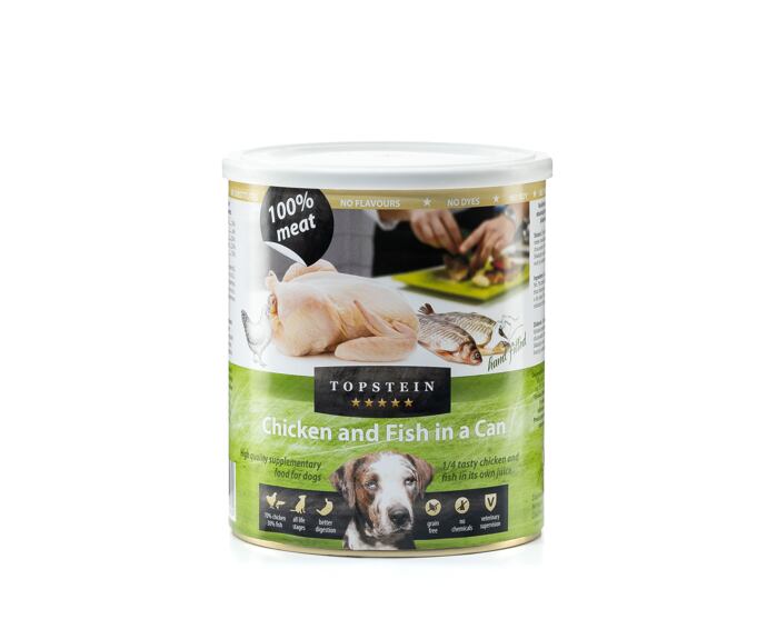 Masová konzerva Topstein Kuře s rybou v plechu 800g