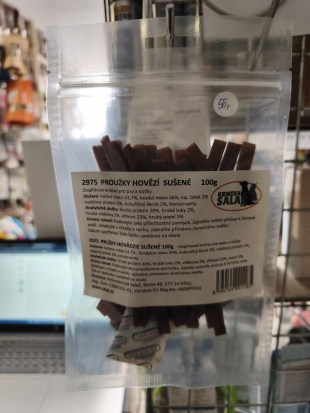 Proužky hovězí sušené 100g