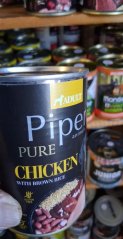 PIPER PLATINUM PURE kuře s hnědou rýží, konzerva pro psy, 400 g