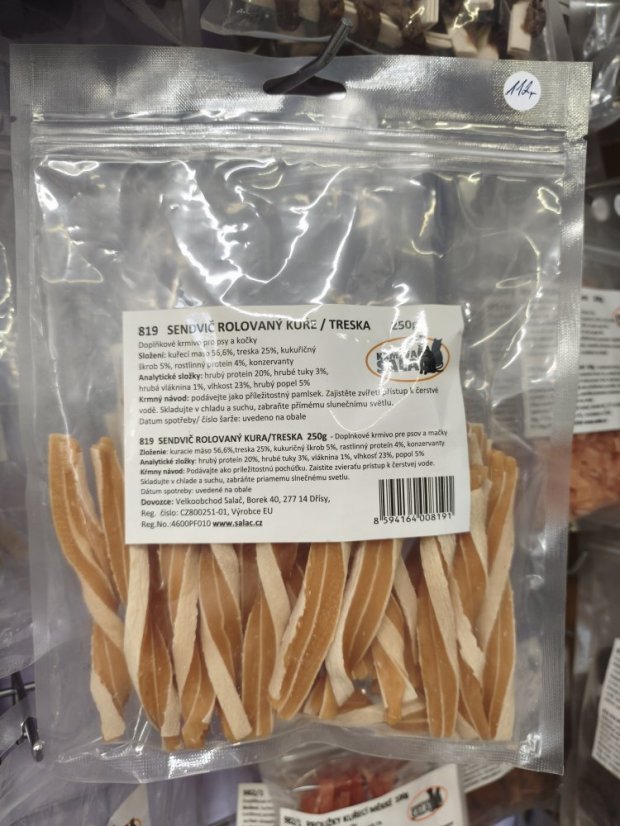 Sendvič kuře treska rolovaný-250g